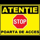 Placuta pentru atentie stop poarta de acces